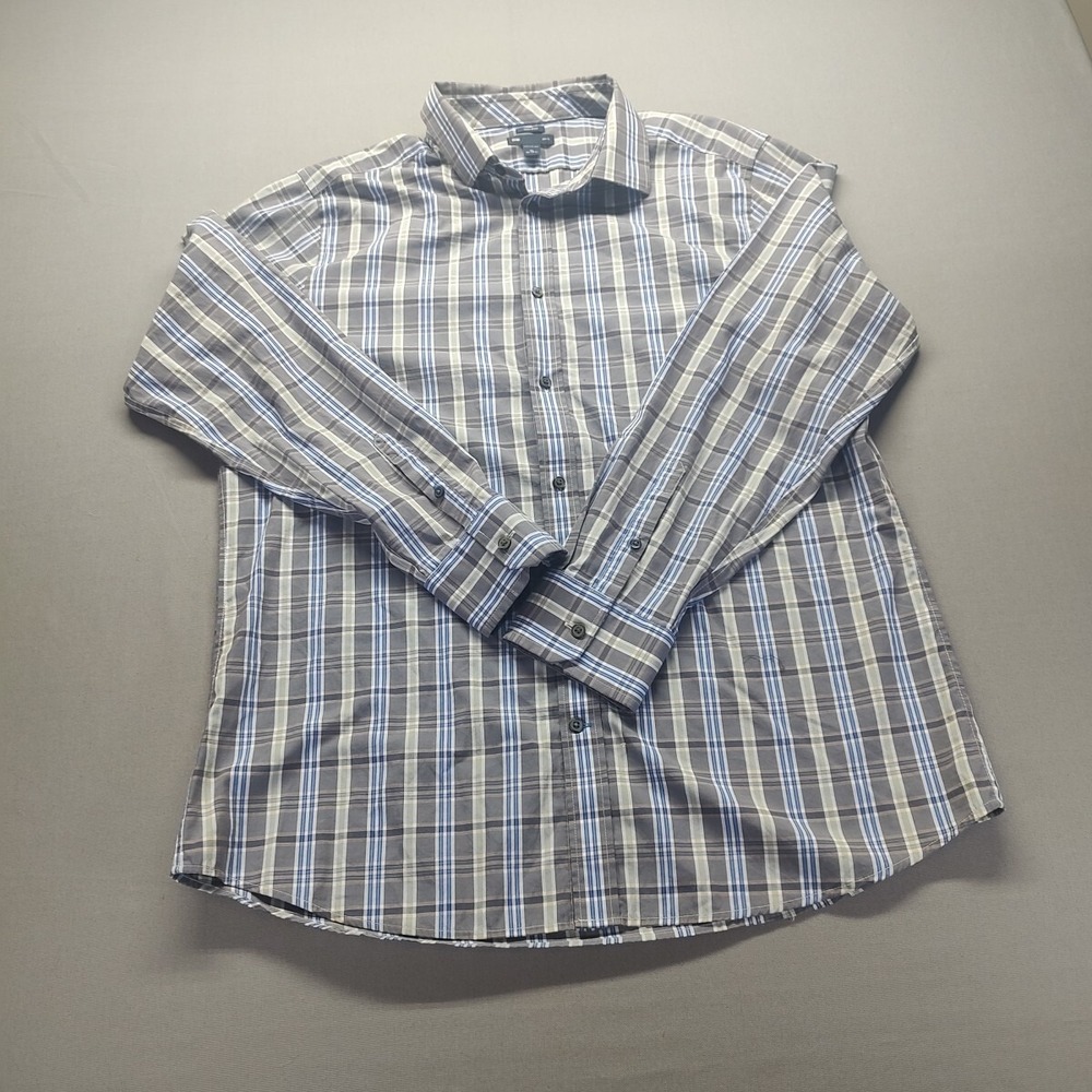 Gap Men's Dress‎ Shirt Multicolor Size Extra Large 17-17 1/2 Slim Fit Non-iron
